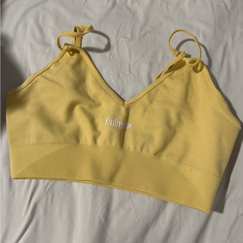 Civireme Women's Yellow Sports Bra